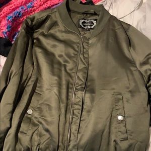 Army green bomber jacket